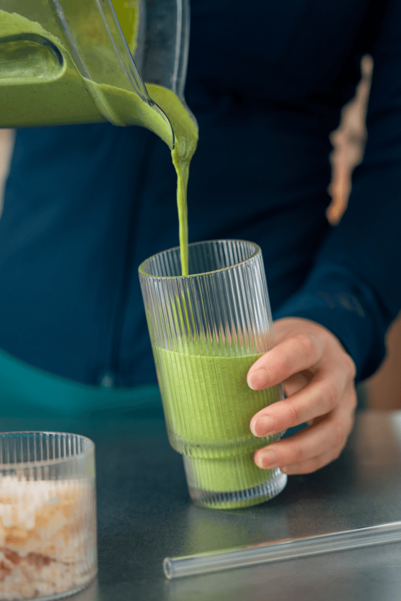 Grøn smoothie med PW1 Whey Proteinpulver