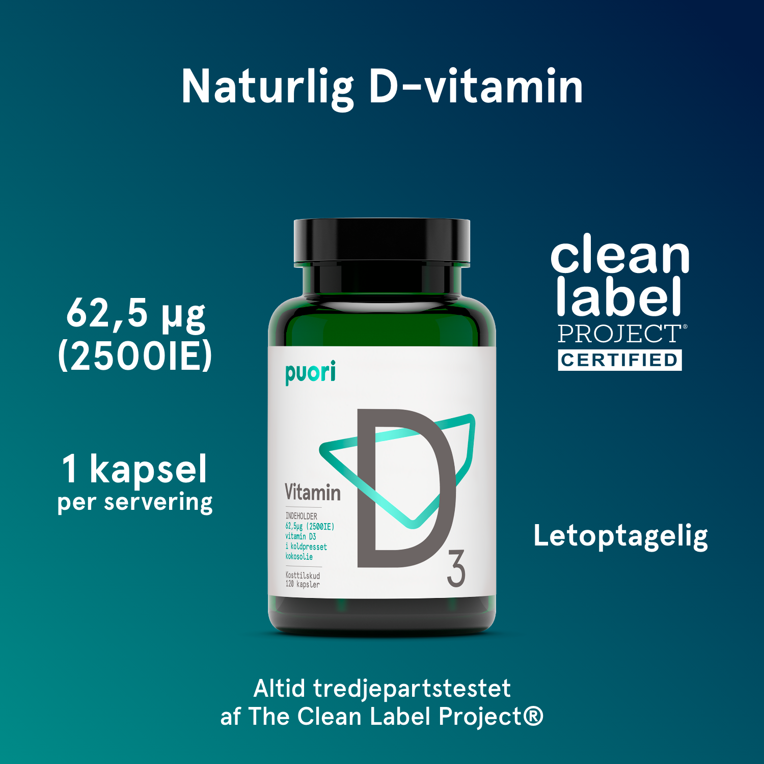 Puori D3 Vitamin D 2500IE Puori D3 Vitamin D 2500IE