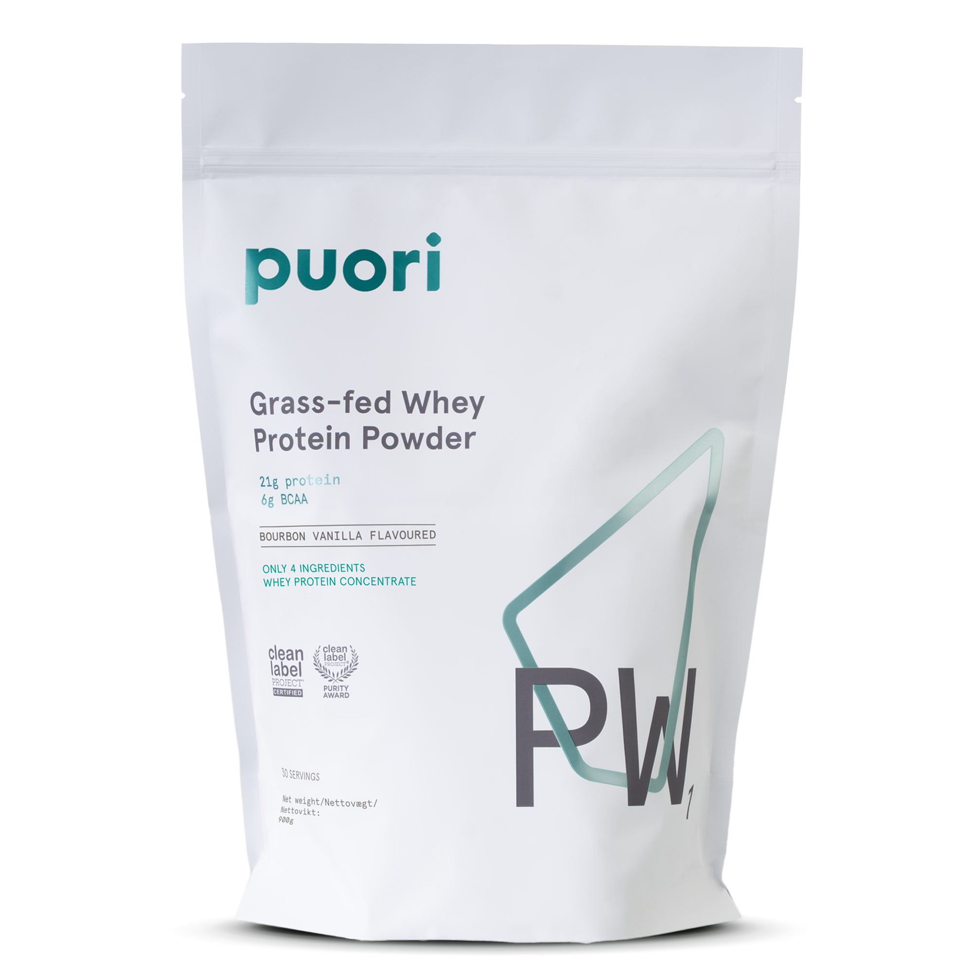 PW1 - Græsfodret Whey Proteinpulver med bourbon vanilje